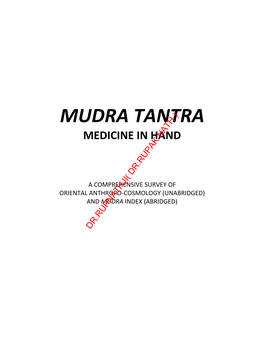 Mudra Tantra Medicine in Hand