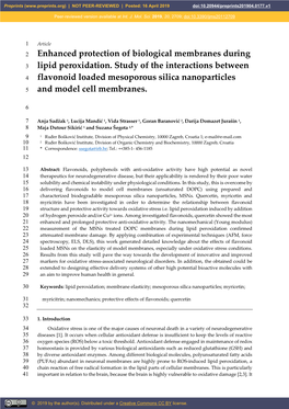 Enhanced Protection of Biological Membranes During Lipid