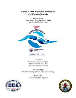 Speedo 2016 Summer Sectionals California-Nevada