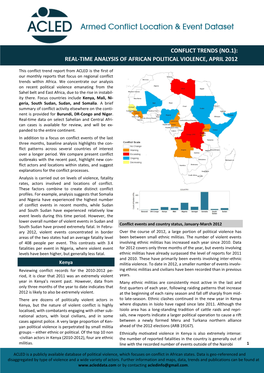 (No.1): Real-Time Analysis of African Political Violence, April 2012