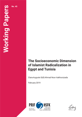 The Socioeconomic Dimension of Islamist Radicalization in Egypt and Tunisia