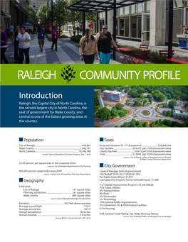 City of Raleigh Community Profile