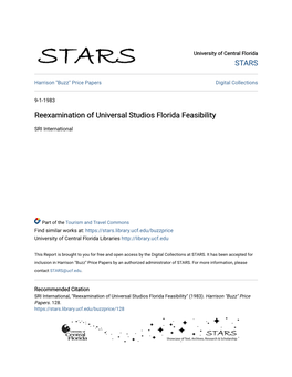 Reexamination of Universal Studios Florida Feasibility