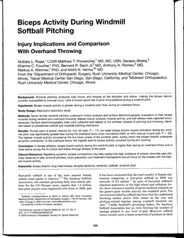 Biceps Activity During Windmill Softball Pitching