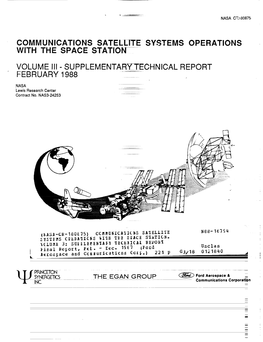 Communications Satellite Systems Operations with the Space Station