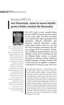 Ion Dumeniuk, Căzut În Marea Bătălie Pentru Limba Română Din Basarabia