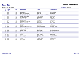 REV Entry List