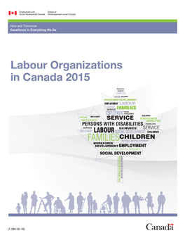 Labour Organizations in Canada 2015