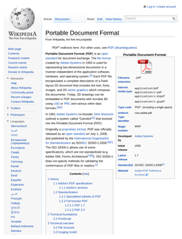 Portable Document Format from Wikipedia, the Free Encyclopedia