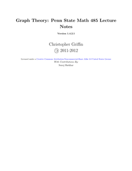 Graph Theory Lecture Notes