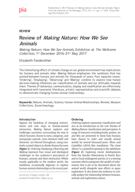 Review of Making Nature: How We See Animals