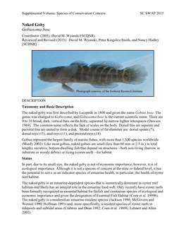 Naked Goby Gobiosoma Bosc Contributor (2005): David M