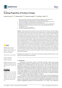 Scaling Properties of Galaxy Groups