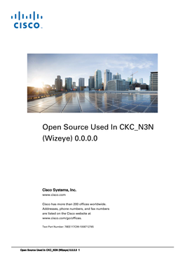 Open Source Used in CKC N3N (Wizeye) 0.0.0.0