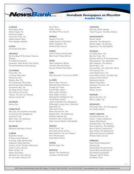 Newsbank Newspapers on Microfilm Available Titles