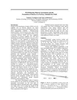 PGM-Bearing Mineral Associations and the Formation of Massive Cu-Ni Ores, Talnakh Ore Field