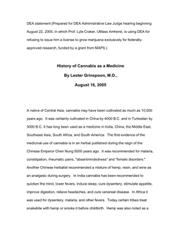 The History of Cannabis As Medicine