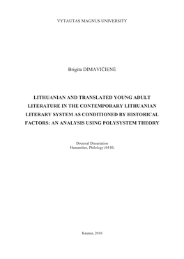 Brigita Dimaviżienơ LITHUANIAN and TRANSLATED YOUNG
