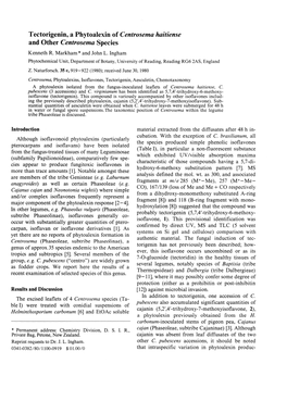 Tectorigenin, a Phytoalexin of Centrosema Haitiense and Other Centrosema Species