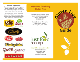 Gluten Free-Dom! There Are Many Options for Shopping Resources for Living Gluten Free at Just Food