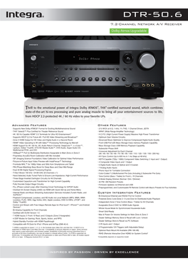 DTR-50.6 7.2-Channel Network A/V Receiver
