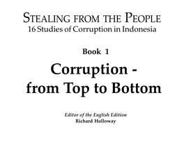 Stealing from the People Book 1