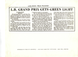 L.B. GRAND PRIX GETS GREEN LIGHT by ALLEN WOLFE Al and Formal Sanction