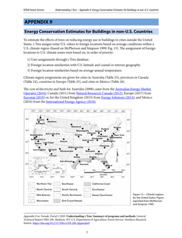 Appendix 9: Energy Conservation Estimates for Buildings in Non-U.S