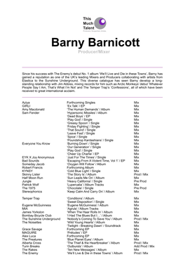 Barny Barnicott CV.Pdf