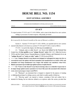 House Bill No. 1134