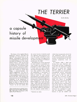 The Terrier a Capsule History of Missile Development