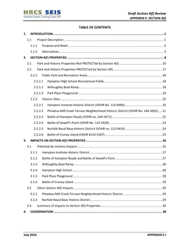 Appendix E: Section 4F Report