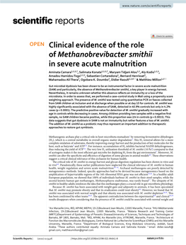 Clinical Evidence of the Role of Methanobrevibacter Smithii In