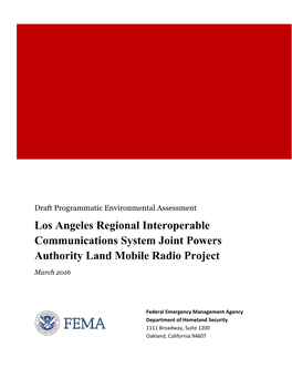 LA RICS Joint Powers Authority Land Mobile Radio Project