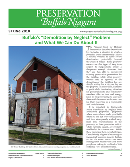 Buffalo's “Demolition by Neglect”