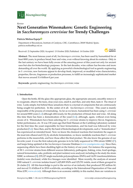 Next Generation Winemakers: Genetic Engineering in Saccharomyces Cerevisiae for Trendy Challenges