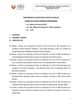 Subcomisión De Acusaciones Constitucionales