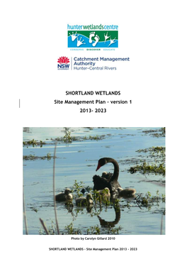 SHORTLAND WETLANDS Site Management Plan – Version 1 2013- 2023