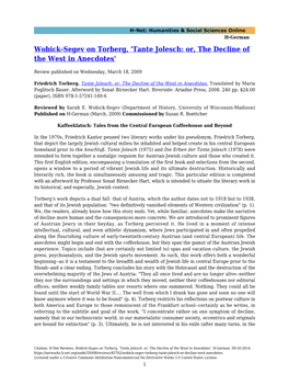 Wobick-Segev on Torberg, 'Tante Jolesch: Or, the Decline of the West in Anecdotes'