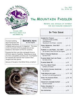 The MOUNTAIN PADDLER