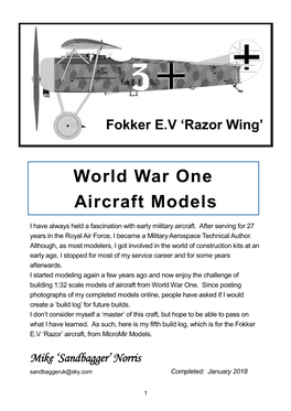 Fokker EV 'Razor Wing'