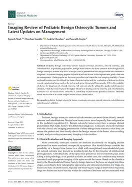 Imaging Review of Pediatric Benign Osteocytic Tumors and Latest Updates on Management