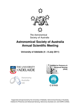 Astronomical Society of Australia Annual Scientific Meeting