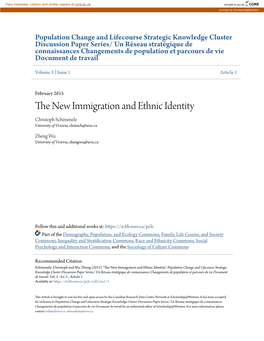 The New Immigration and Ethnic Identity