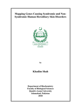 Syndromic Human Hereditary Skin Disorders Khadim Shah