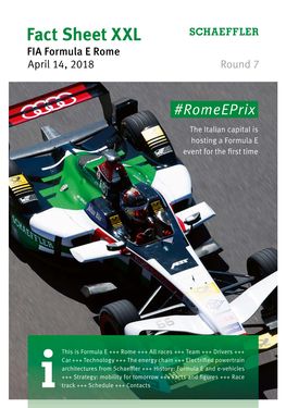 Fact Sheet XXL FIA Formula E Rome April 14, 2018 Round 7