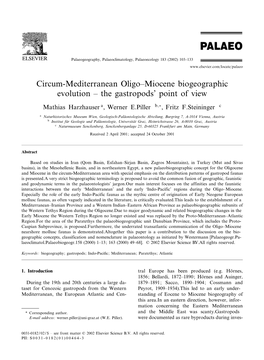Circum-Mediterranean Oligo/Miocene Biogeographic Evolution