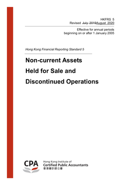 Non-Current Assets Held for Sale and Discontinued Operations