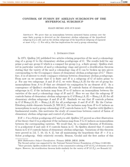 Control of Fusion by Abelian Subgroups of the Hyperfocal Subgroup