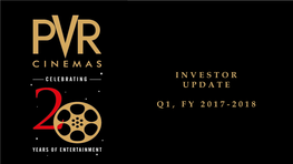 Investor Update Q1, Fy 2017-2018